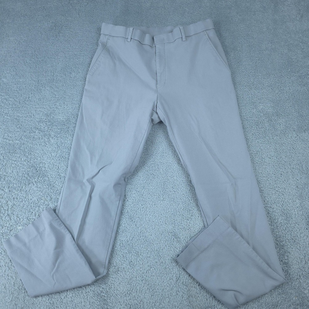 Tommy Hilfiger Pants Mens 32x32 Gray Chino Stretch Flat Front Rayon Blend Casual